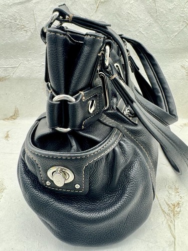 Borsa tote vintage Wilson’s in pelle nera con accenti argento stampa ghepardo BELLA - Foto 7 di 23