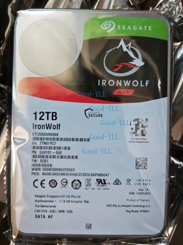 Seagate IronWolf 12TB NAS Internal HDD 3.5in SATA 7200 RPM (ST12000VN0008)