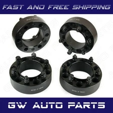 4 Black 2" HUB CENTRIC WHEEL SPACER 5X5.5/5x139.7 CB77.8mm 9/16" RAM 1500