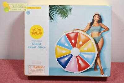Sun Squad Inflatable Giant Fruit Slice Swim Tube Float 4 Foot