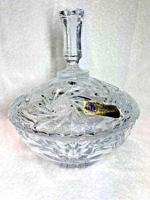 VTG TRITSCHLER WINTERHALDER BLEIKRISTALL Covered Dish Lead Crystal Handcut
