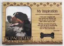 MY INSPIRATION Dog Profile Laser Engraved Wood Picture Frame Magnet