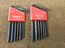 2 Snap On BHS7A Ball Hex Key Head Wrench Set 5/64 3/32 7/64 1/8 9/64 5/32 3/16 L