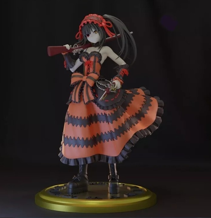 KURUMI 1/4 Resin Model H/ 42cm Anime Tokisaki Kurumi 3D Printed