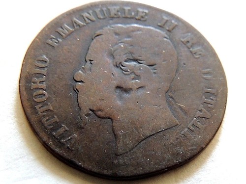 1861 -1867 M Italy Five (5) Centesimi "Vittorio Emanuele ll" Coin