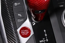 Fit For BMW 3 Series G20 2019-2021 Red Carbon Fiber One Start Sticker Decoration