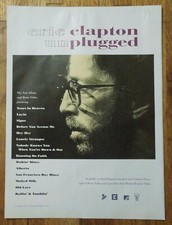 1992 ERIC CLAPTON UNPLUGGED Available On Cassette & CD Magazine Ad