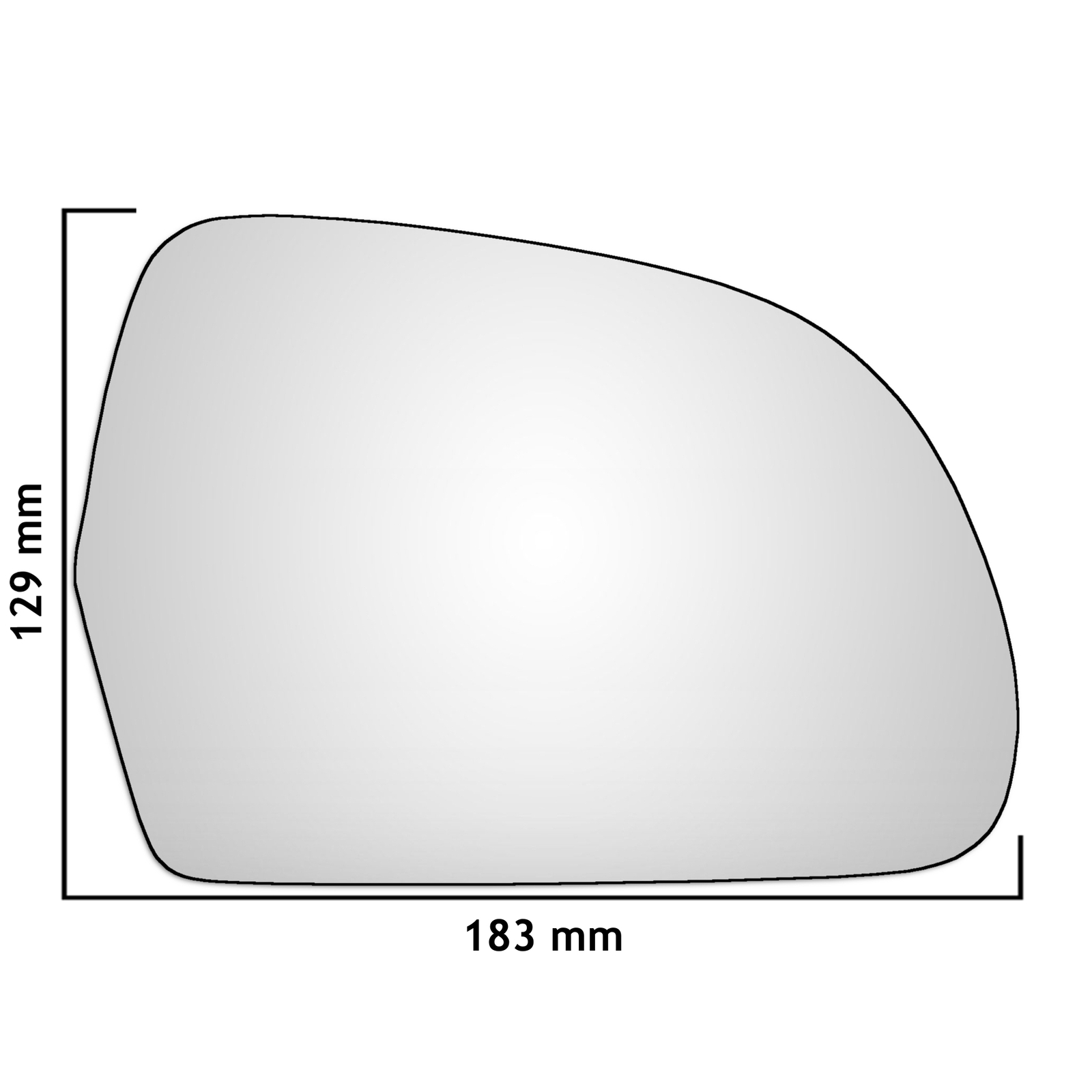 Right Hand Drivers Side Audi A3 / S3 Mk2 2008-2010 Convex Wing Door Mirror Glass