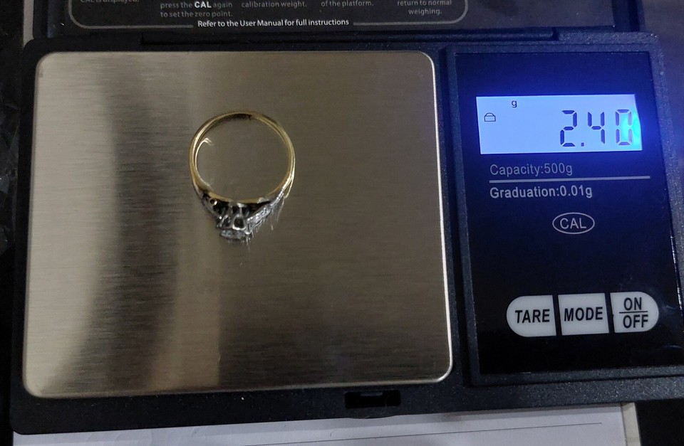 18k Diamond Gold Ring, Antique, Scrap eBay