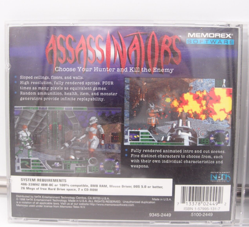 Assassinators Choose Your Hunter and Kill (PC, 1998) Very Rare DOS 5.0+ - Picture 3 of 6