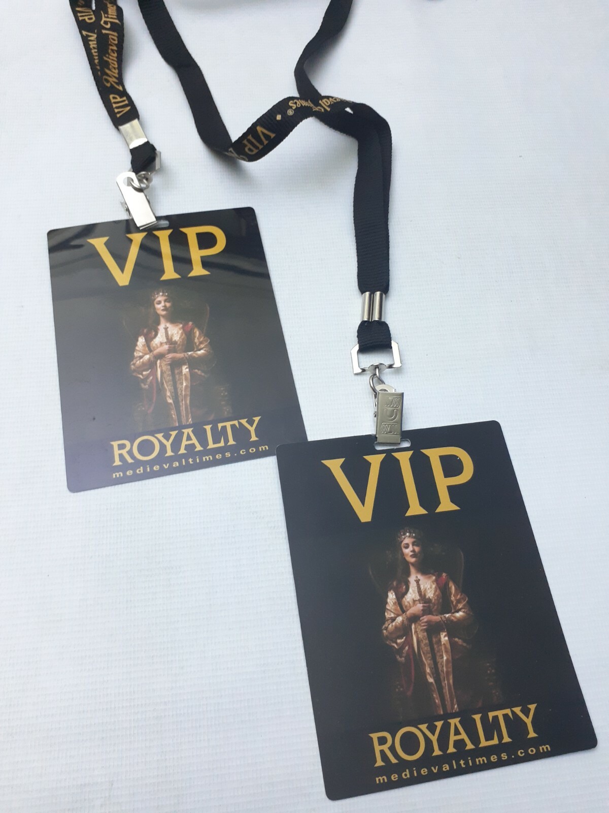 Lot of 2 LANYARD with passes VIP ROYALTY MEDIEVAL TIMES pass eBay