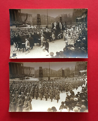 2 x Anlass Foto AK BERLIN 1921 Beisetzung der Kaiserun Augusta Victoria  ( 51039