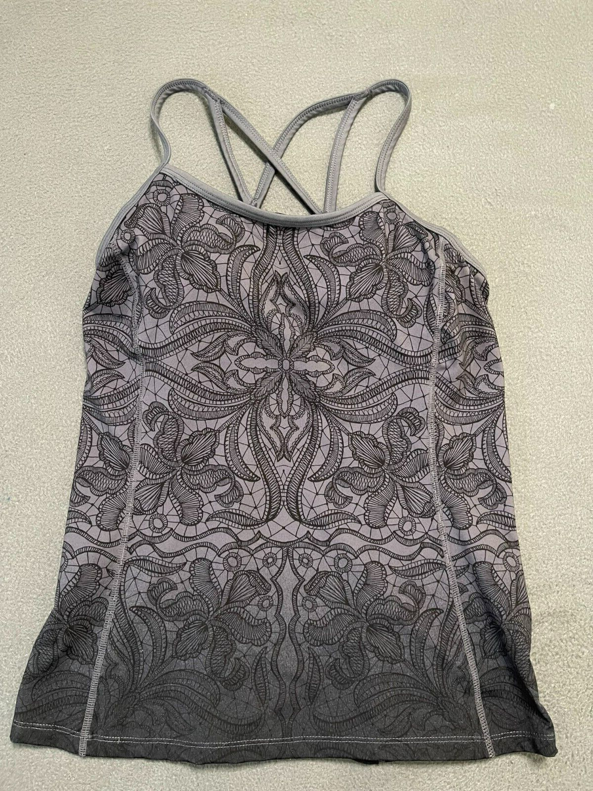 Athleta Patterned Spaghetti Strap Criss Cross Gra… - image 1
