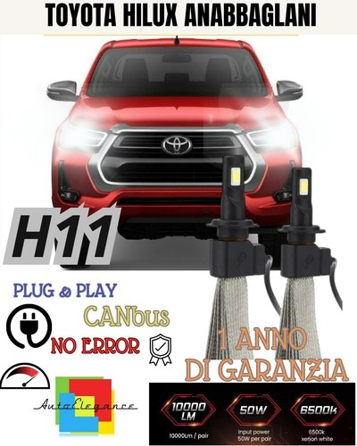Pack Ampoules LED H11 Toyota Hilux VIII (2015 à 2023) - Kit LED Feux de croisement