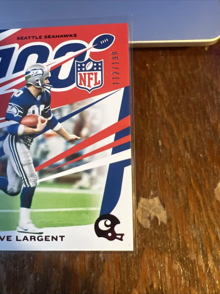 Steve Largent 2019 Panini Chronicles NFL 100 Red #87 HOF /199 Seahawks - Image 2 of 4