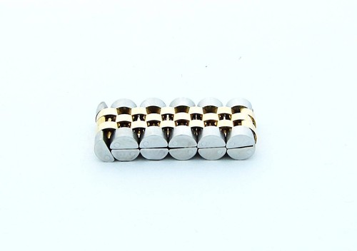 ROLEX STAINLESS STEEL & 18K YELLOW GOLD MENS JUBILEE RING 15.5 MM ORIGINAL - Picture 3 of 3