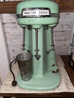 Vintage Hamilton Beach 40DM 3 Head Triple Malt Milkshake Mixer