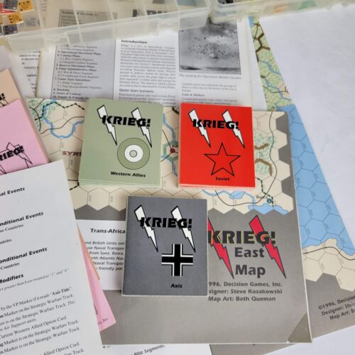 KRIEG! WWII in Europe & North Africa 1996 1st Decision Games edition - Picture 6 of 12
