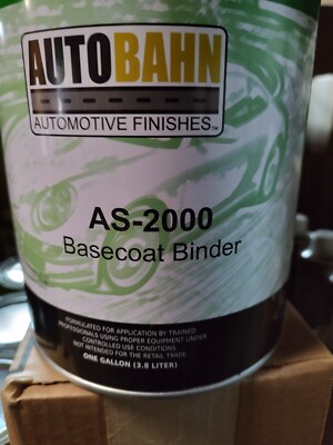Basecoat Binder for Polyester toners or any dry pearls. Gallon Autobahn AS-2000