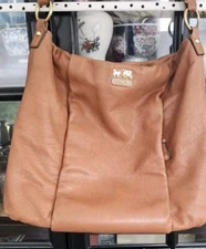 Coach Madison Hobo Tan Butter Soft Leather Handle  Purse H1294 21224 Authentic