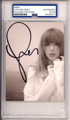 Signed TAYLOR SWIFT Autograph Tortured Poets Photo Picture PSA DNA