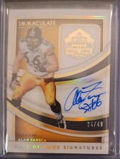 2022 Immaculate - Alan Faneca Hall of Fame Signatures On Card Auto /49 Steelers