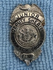 Vintage 50'S-60'S Junior Deputy Sheriff Badge Jackson County MO Pinback