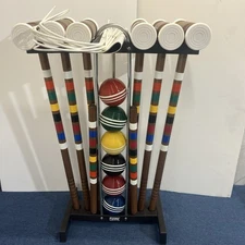 Vintage Forster 6-Player Croquet Premier Set Complete Made In USA FREE SHIPPING