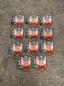 Home Depot Living Our Values Homer Award Patches- Lot Of 11- New!