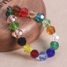Round 32 Facets Cut Ball 3mm 4mm 6mm 8mm Faceted Crystal Glass Loose Beads Lot