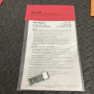 Digitrax DH163LO DCC decoder