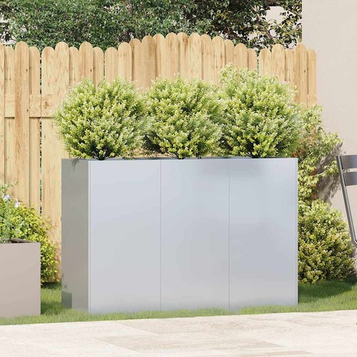 vidaXL Planter 120x40x80 cm Galvanised Steel - Picture 2 of 9