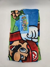 Super Mario Bath/Pool/Beach Soft Cotton Towel Wrap Large 28 in x 58 NWT