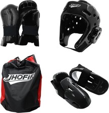 Martial Arts Sparring Gear Set w Backpack Headgear Gloves Shin Boots Youth Mediu