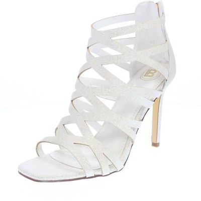 Laura Biagiotti Sandalen mit Stilettoabsatz und Reißverschluss weiß - Größe 37 [23,3 cm