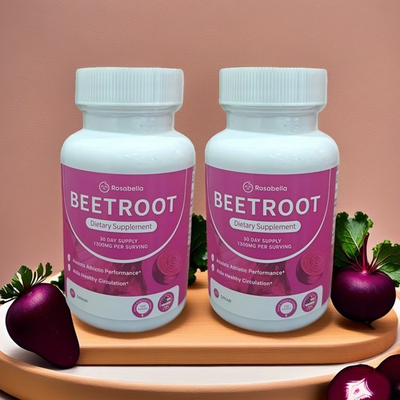#ad 2Pcs Organic Rosabella Beet Root Natural Energy Boost Blood Pressure 60 Capsules $17.05