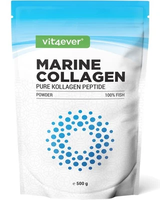VIT4EVER Marine Collagen Powder 500g - 100% Fish Collagen Hydrolysate - Neutral