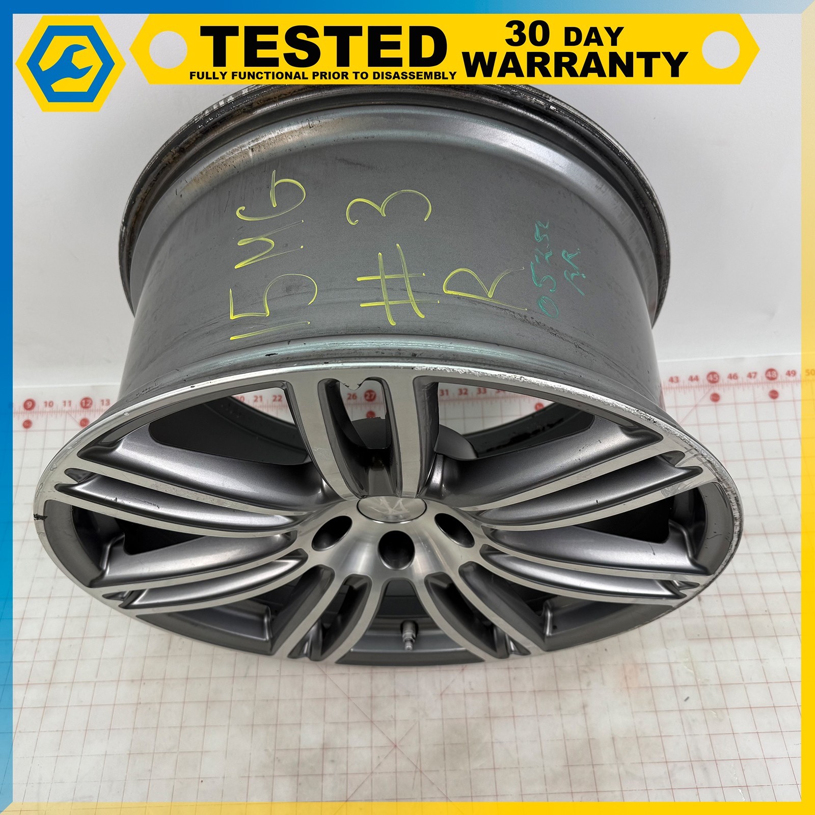 14-24 MASERATI GHIBLI 20 X 10.5J REAR WHEEL RIM GRAY OEM