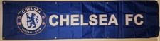 Chelsea FC Soccer Futbol Huge 2x8 Foot Banner Flag With Metal Grommets