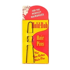 1942 Hold Bob Hair Pins NOS Hump Hairpin Mfg Co Chicago Box Vintage WWII