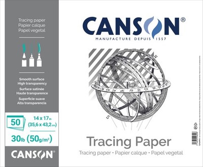 Canson Artist Series Tracing Paper Pad 14x17-50 sheets