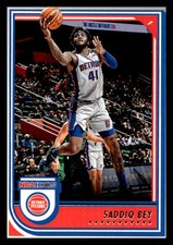 2022-23 Hoops #62 Saddiq Bey Detroit Pistons S225-93