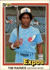1981 Donruss Tim Raines Rookie Card #538 Hall of Famer Montreal Expos