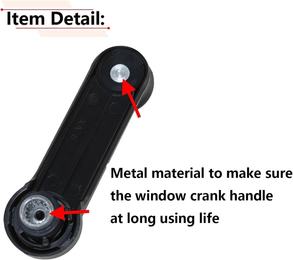 For Ford F150 F250 F350 Bronco Explorer Ranger Mustang Window Crank Handle Knob - Image 2 of 4