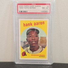 Topps 2000 Hank Aaron 1959 PSA 8 Braves #6