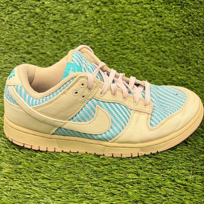 Nike Dunk Low Heat Wave Womens Size 10.5 Beige Blue Athletic Shoes Sneakers