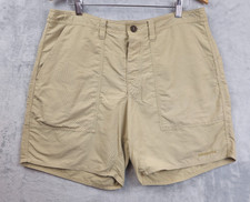 Patagonia Board Shorts Men's 34 Khaki Tan Terre Planing Flat Front Button Fly