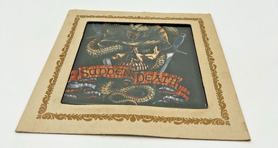 Carnival County Fair Prize Mirror Sudden Death Skull Snake Daggers Vintage 6x6
