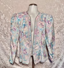VTG 80s Nah Nah Collection by Jonathan Tait Floral Pearl Blazer- Size 13/14
