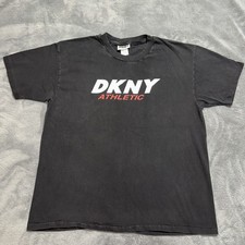 Vintage DKNY Athletic Shirt One Size Fits All Made In USA Distressed Faded